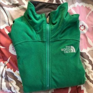 Green North Face zip up